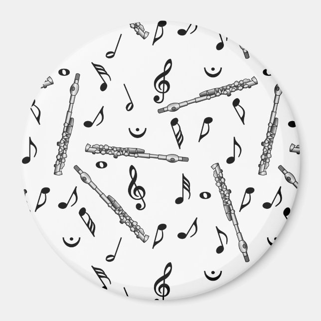 Piccolo Music Note Mönster Magnet (Framsidan)