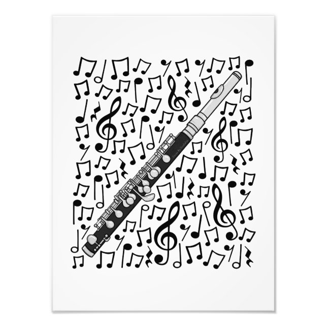 Piccolo Musik noter Woodwind Music Teacher Fototryck (Framsidan)