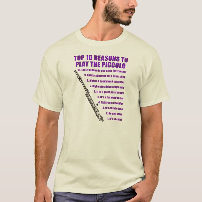 Piccoloen överträffar 10 t-shirt (Framsida)