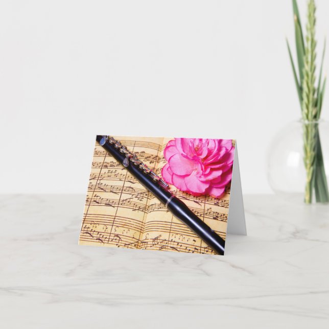 Piccoloen på notbladanpassningsbar noterar kortet kort (Framsida)