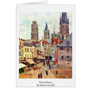 Picerie Rouen, vid Pissarro Camille Hälsningskort