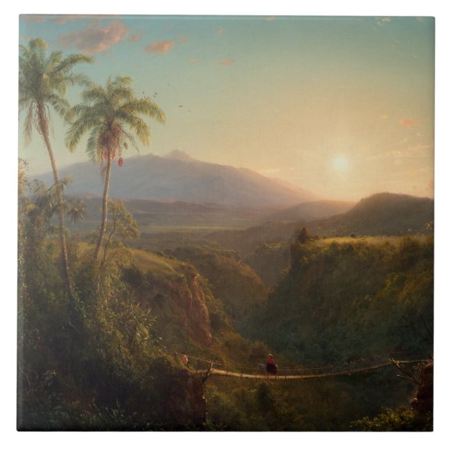 Pichincha Frederic Edwin Church Kakelplatta (Framsidan)