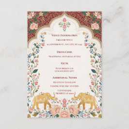 Pichwai Indian Elegant Wedding Enclosure Card Tilläggskort