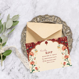 Pichwai Indian Peacock Elegant Wedding OSA Kort