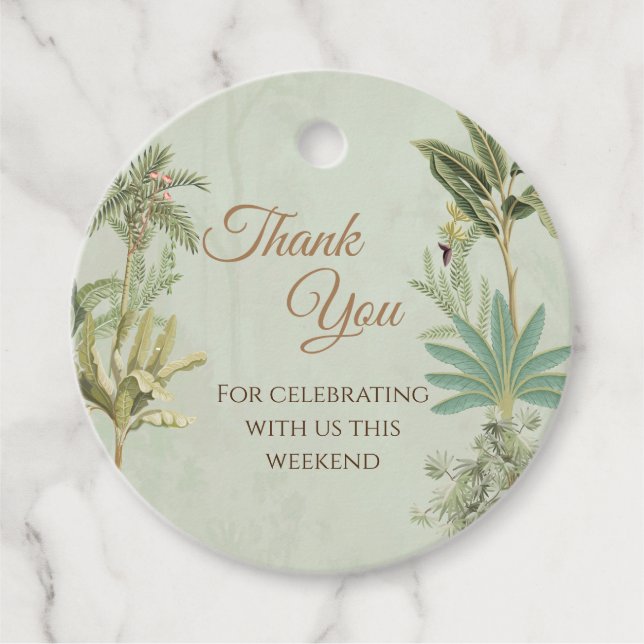 Pichwai-temat Indiska Bröllop tackar er märkre Gåvor Etiketter (Framsida)