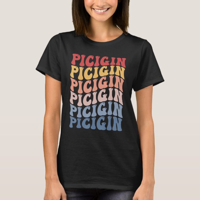 Picigin Groovy Retro Sports T Shirt (Framsida)