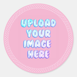 Pick Classic Round Sticker with a Business Logo Runt Klistermärke