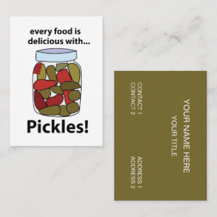 Pickar varje föda är uttjänt med Pickles Visitkort
