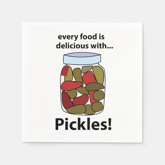 Pickar varje mat är uttjänt med Pickles Party Pappersservett (Framsidan)
