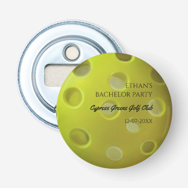 Pickeball födelsedagsfest-tävlingsidrott flasköppnare (Framsidan)