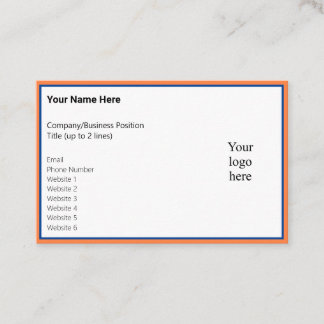 Picked Mango och Deep Blue Online Biz-logotyp Visitkort
