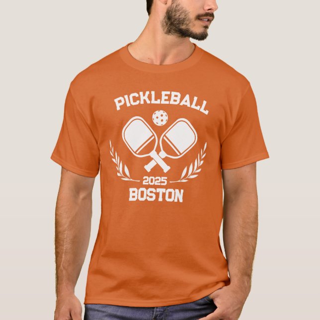 Pickelball Boston 2025 Anpassningsbar T Shirt (Framsida)