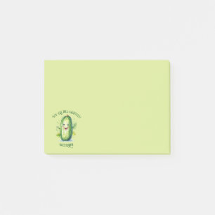 Picken för Tecknad av akut Grönt Post-it Block