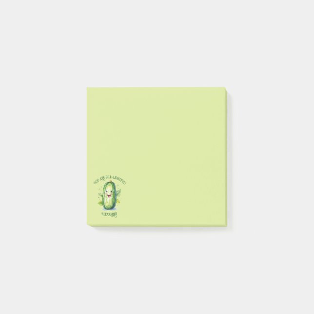Picken för Tecknad av akut Grönt Post-it Block (Framsida)
