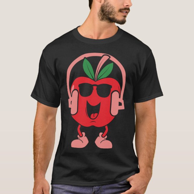Picker för frukt och grönsaker, frukt, ätare, Bask T Shirt (Framsida)