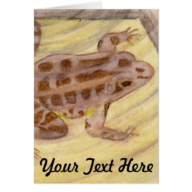 Pickerel Frog Watercolor Hälsningskort (Framsidan)