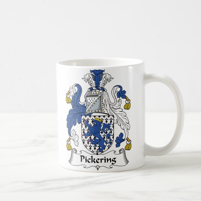 Pickering familjvapensköld kaffemugg (Höger)