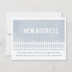 Picket Fence Flytta-meddelande Julkort