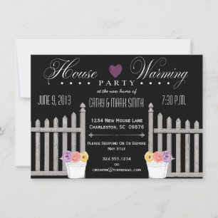 Picket Fence HouseWarming Party-inbjudan Inbjudningar