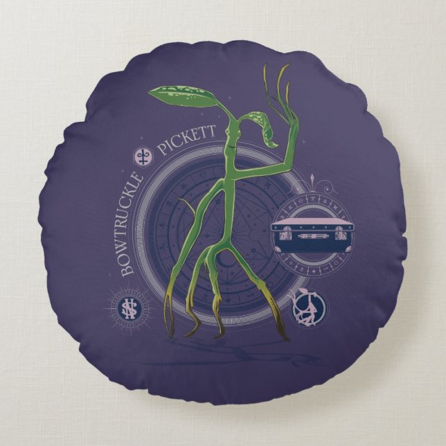 PICKETT™-grafikkortet BOWTRUCKLE™ Rund Kudde (Framsidan)