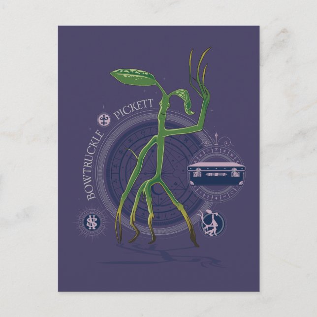 PICKETT™-grafikkortet BOWTRUCKLE™ Vykort (Framsida)