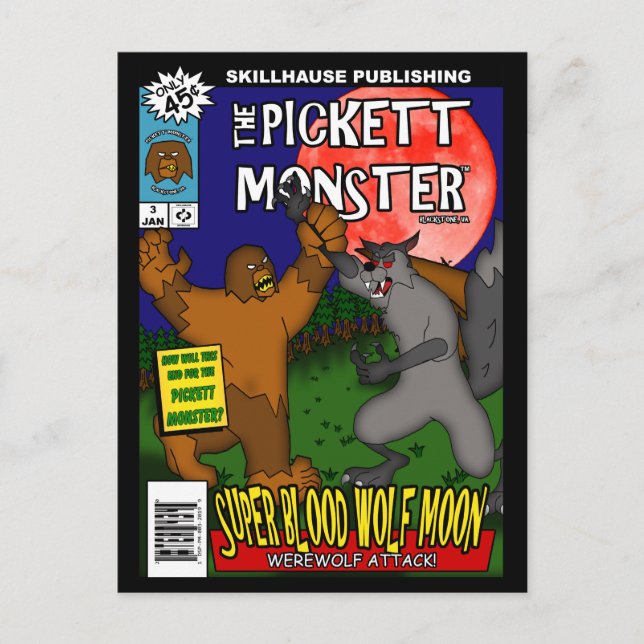 PICKETT MONSTER - Serietidning #3 Vykort (Framsida)