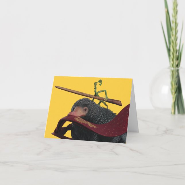 Pickett & Teddy med Trollspö och Tie Anteckningskort (Framsida)