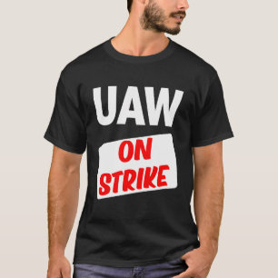 Pickettecken för Uaw Strejka Red Tee United Auto W