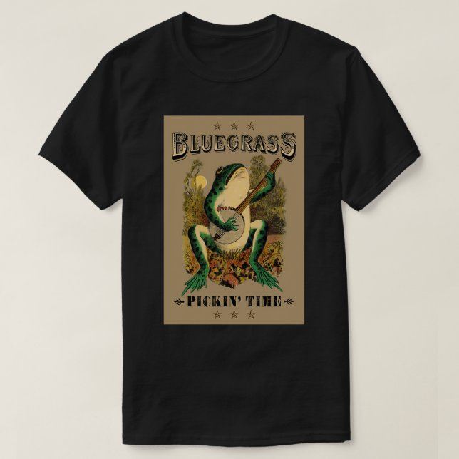 Pickin-tid för blågräs t shirt (Design framsida)