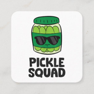 Pickle Älskare Team Pickles Funny Pickle Squad Fyrkantigt Visitkort