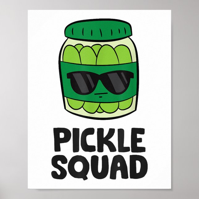 Pickle Älskare Team Pickles Funny Pickle Squad Poster (Framsidan)