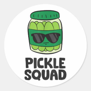 Pickle Älskare Team Pickles Funny Pickle Squad Runt Klistermärke