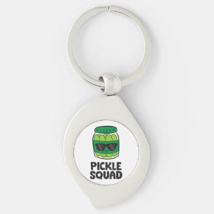 Pickle Älskare Team Pickles Funny Pickle Squad Swirl Silverfärgad Nyckelring