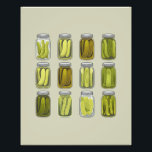 Pickle Älskare Vintage Canned Pickles Burk jul Fototryck<br><div class="desc">Pickle Älskare Vintage Canned Pickles Burk julgåva</div>