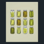 Pickle Älskare Vintage Canned Pickles Burk jul Fototryck<br><div class="desc">Pickle Älskare Vintage Canned Pickles Burk julgåva</div>