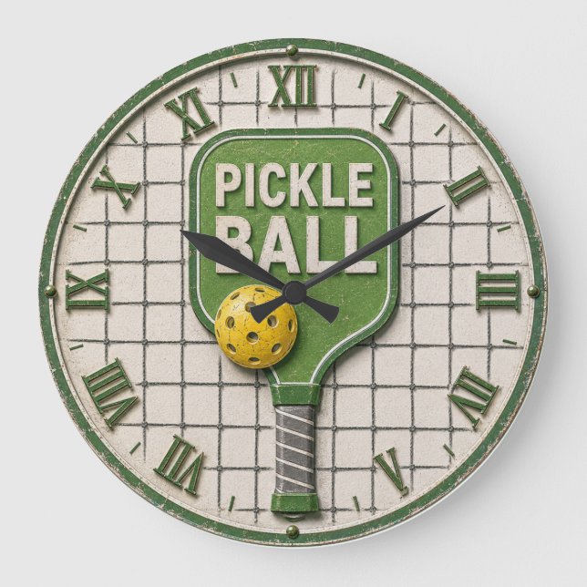 Pickle Ball Funny Pickleball Paddle  Stor Klocka (Framsida)