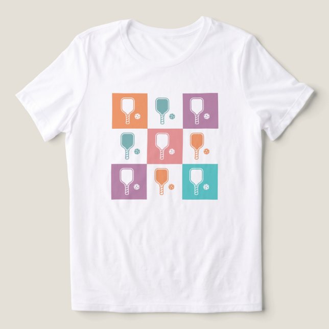 Pickle Ball Paddleball Comfort Färger T Shirt (Design Framsida)