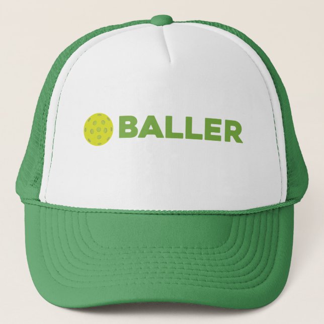 (Pickle)Baller Funny Pickleball Hat Truckerkeps (Framsida)