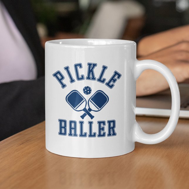 Pickle Baller Funny Pickleball Kaffemugg (Skapare uppladdad)