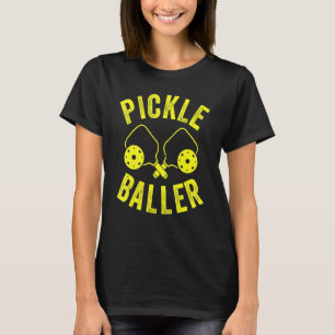 Pickle Baller Rackets Retro Vintage Pickleball T Shirt