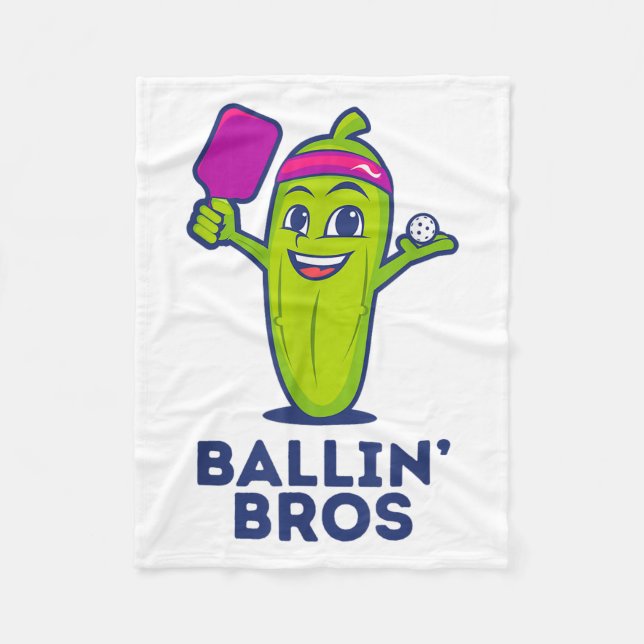 Pickle Ballin’ Bros - Gifts vänner, bröder, eller Fleecefilt (Framsidan)