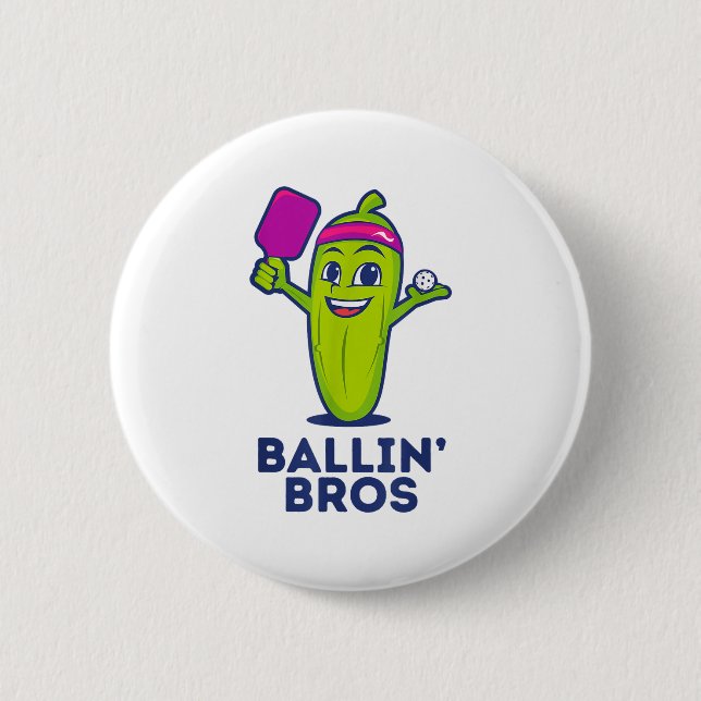 Pickle Ballin’ Bros - Gifts vänner, bröder, eller Knapp (Framsida)