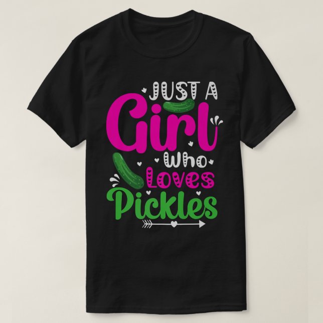 Pickle bara en flicka som Kärlek Pickles Vegan T Shirt (Design framsida)