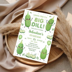 Pickle Big Dill Party Födelsedag Inbjudningar