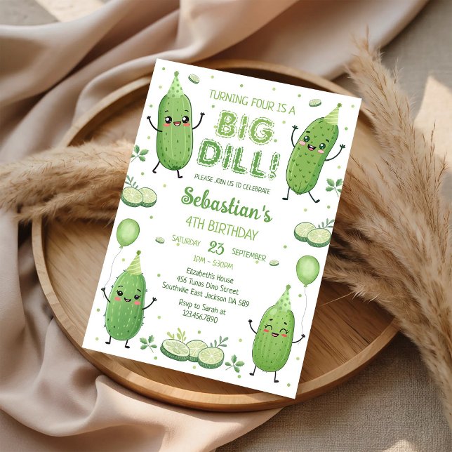 Pickle Big Dill Party Födelsedag Inbjudningar (Skapare uppladdad)