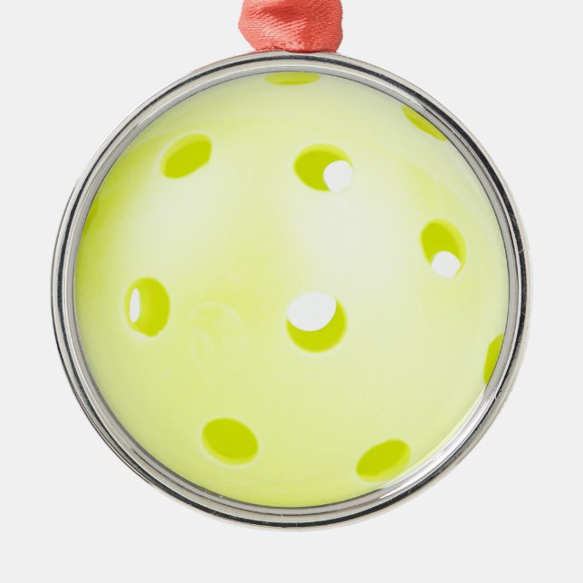 Pickle Boll Gult Julgransprydnad Metall (Framsidan)