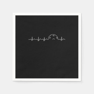 Pickle Boll Player Heartslag Dink Pickleball Sport Pappersservett