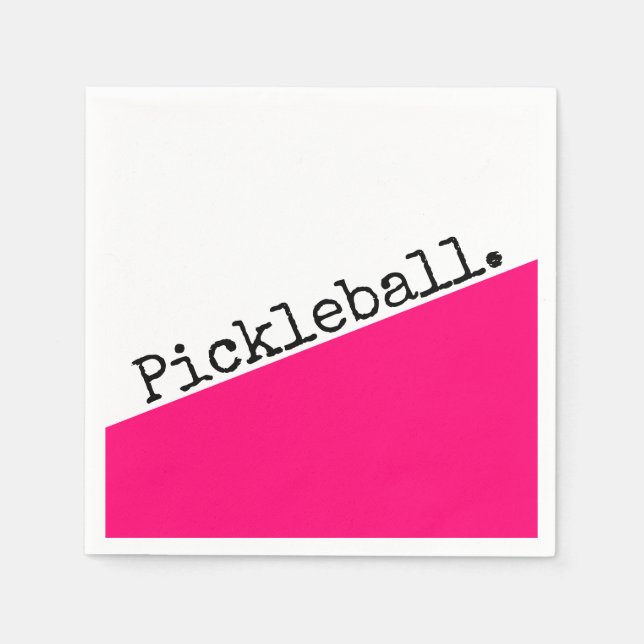 PICKLE BOLL Roligt Bright Bold Rosa White Färg Blo Pappersservett (Framsidan)