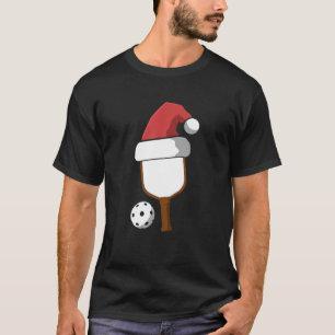 Pickle Boll Santa Paddleball Player-Plocka T Shirt