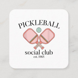 Pickle Boll Social Klubb EST 1965 Manar Kvinnor Fyrkantigt Visitkort